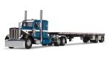 (image for) Peterbilt 359 w 53' Wilson Flatbed Trailer in Blue and Black