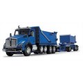 (image for) Kenworth T880 Dump Truck and Transfer Dump Trailer Blue