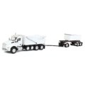 (image for) Kenworth T880 Dump Truck and Transfer Dump Trailer White