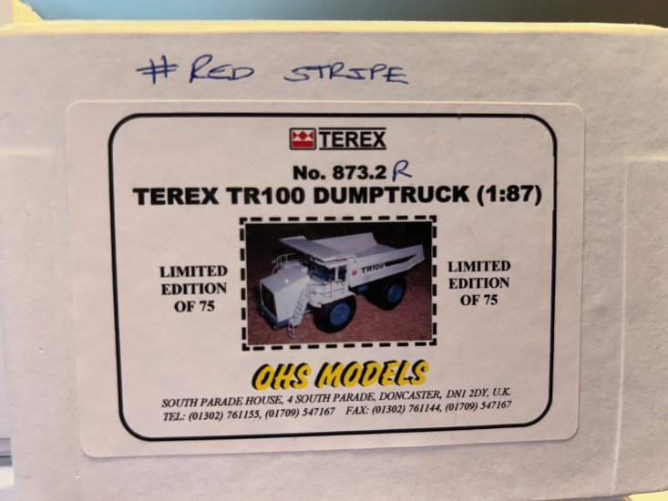 (image for) OHS Terex TR100 Dump truck 1/87 Red Decal - Click Image to Close